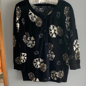 Designers Originals Monochrome Knit Sweater, black and cream. Size medium